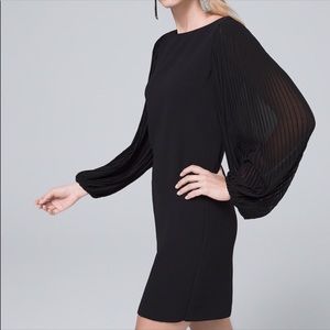 White House Black Market Chiffon Sleeve Dress